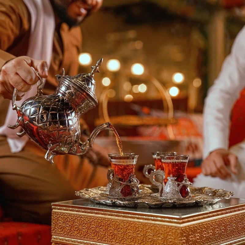 Bedouin Nomad Pouring Tea, Bedouin Hospitality, Middle East