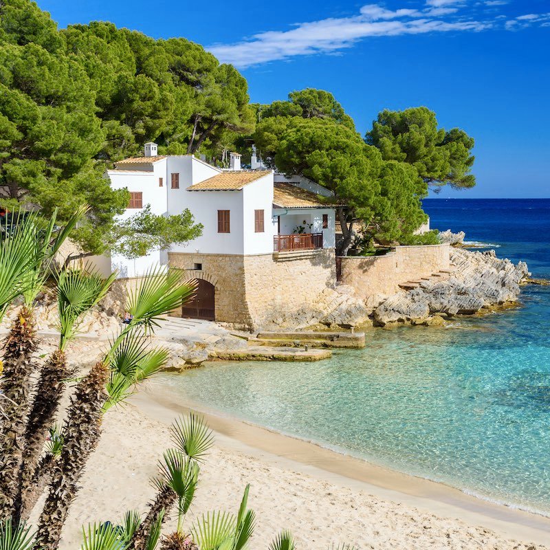 Cala Gat at Ratjada - beautiful beach and coast of Mallorca, Spain