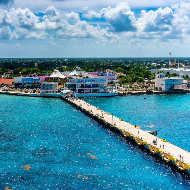 Aerial View Of Cozumel, Quintana Roo, Mexico