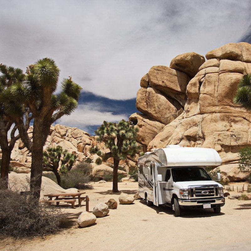 RV parked in Joshua Park