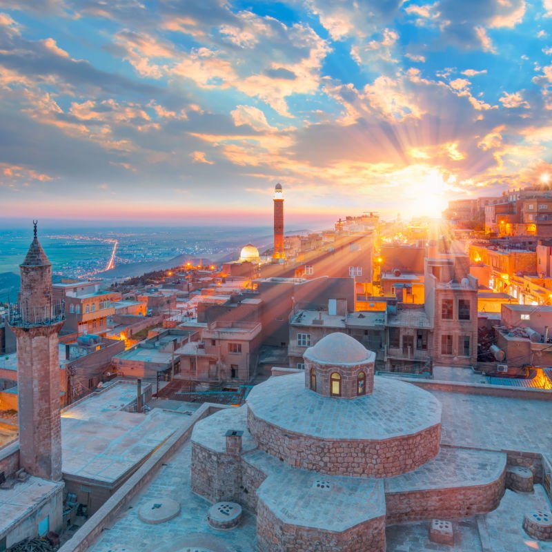 Mardin old town at sunset - Mardin, Turkey, destination