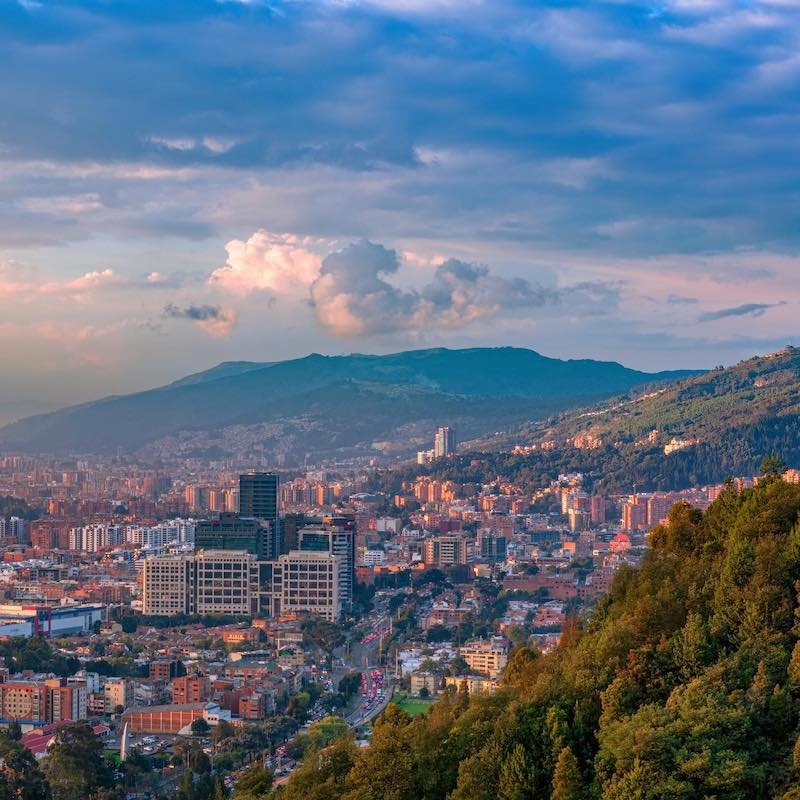 skyline of a city in south america