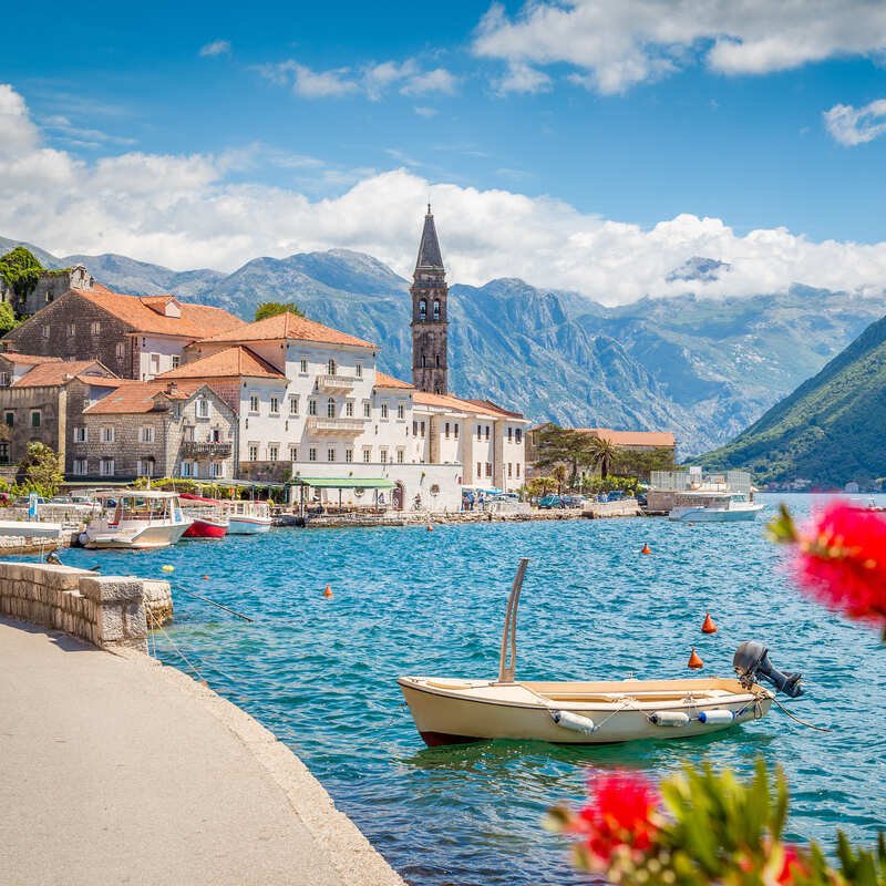 Picturesque Perat In Kotor Bay, Montenegro, Balkans