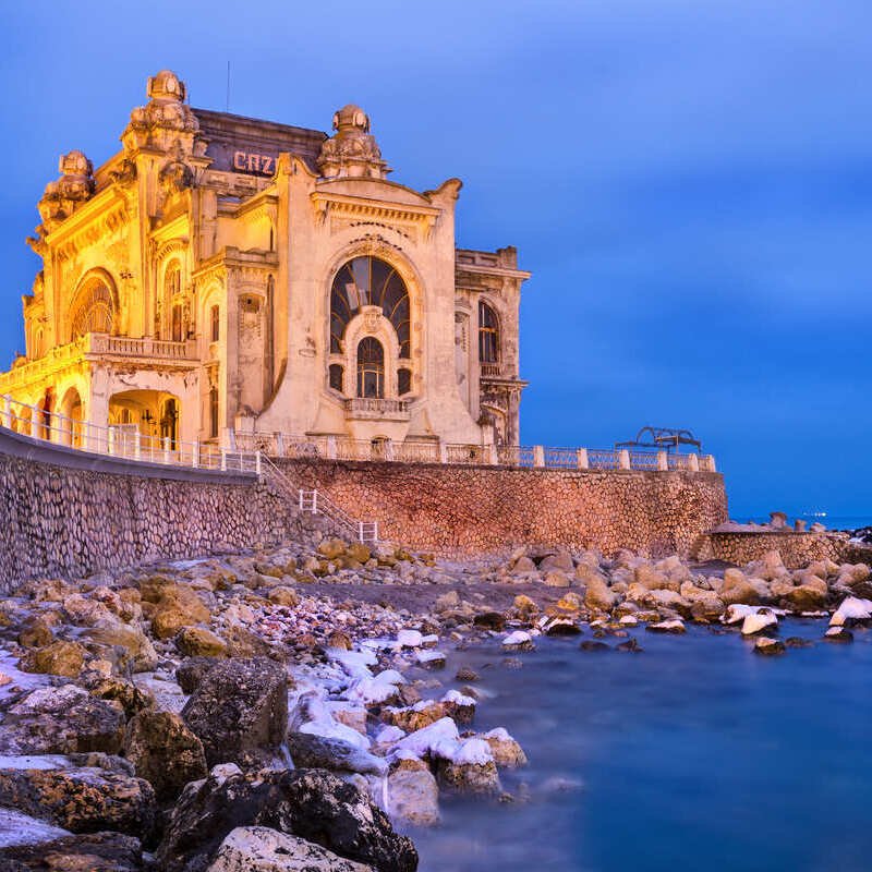 Famous Casino In Constanta, Coastal City On The Black Sea, Romania, South Eastern Europe, Eastern Balkans