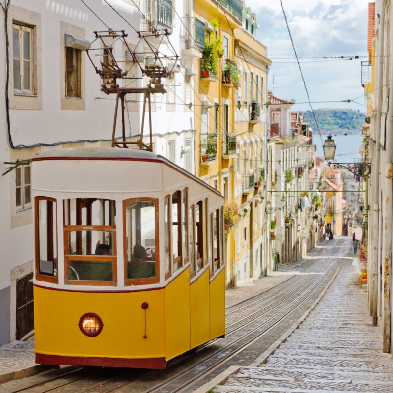 Streetcar in Lisbon Portugal