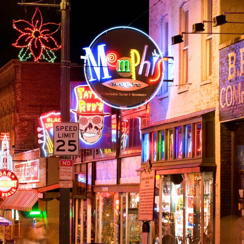 memphis signs on beale street