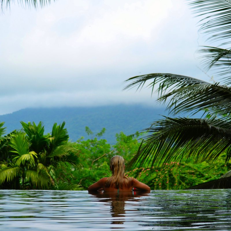 woman in pool on costa rica rainforest copy