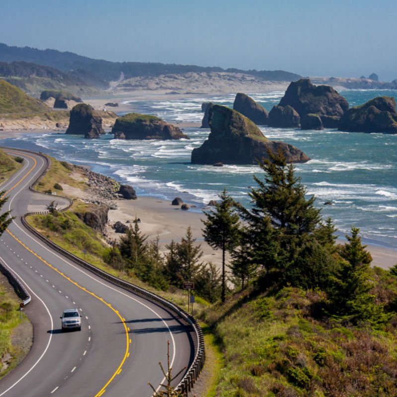 Oregon Coast Highway near Cannon Beach Oregon, USA