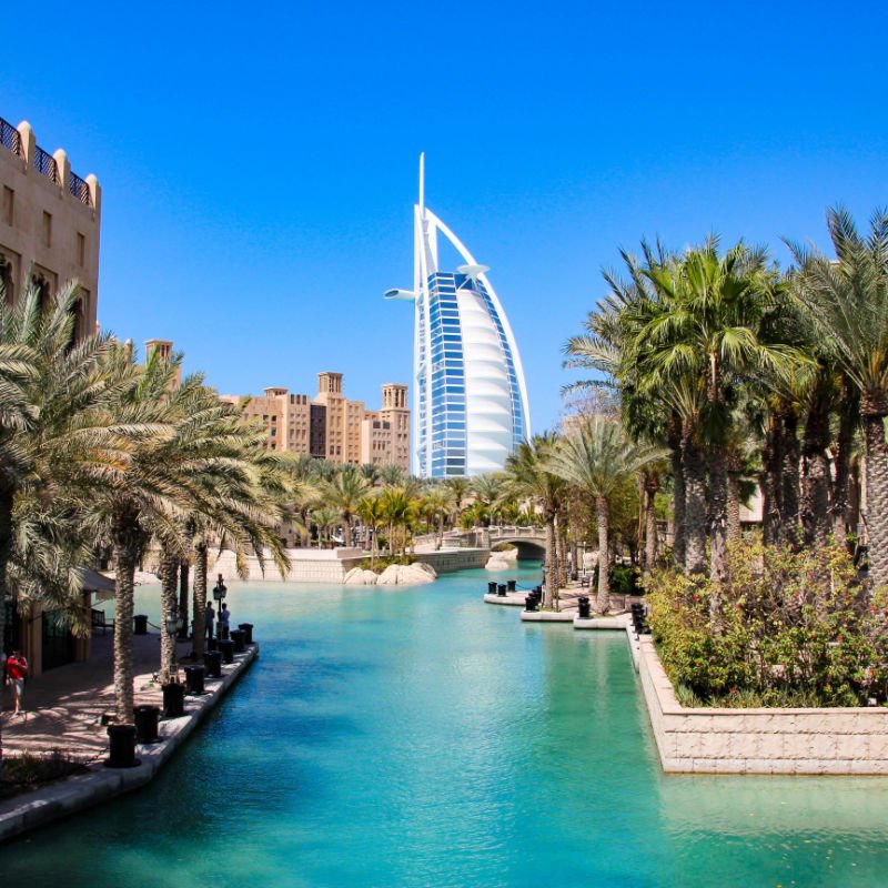 Burj al Arab seen from Madinat Jumeirah, Dubai