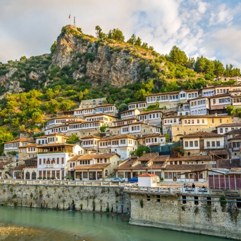 berat albania white houses