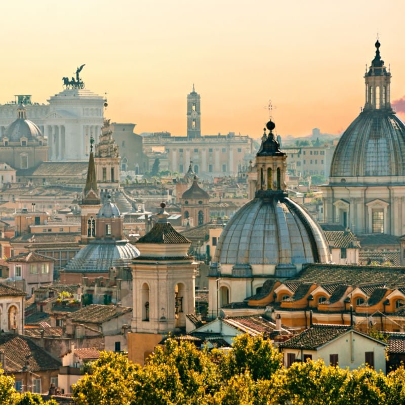 View of Rome from Castel Sant'Angelo, Italy