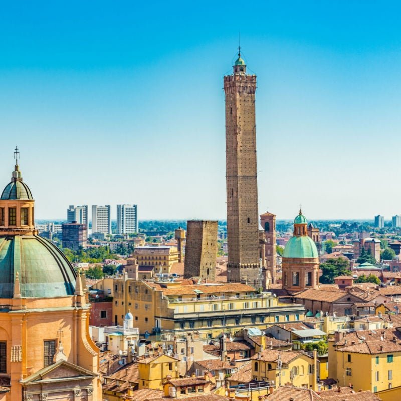 A skyline view of Bologna Italy