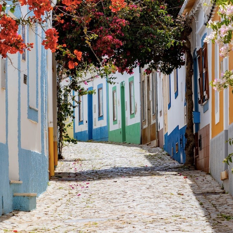 On the narrow Alleys of Ferragudo, Algarve, Portugal