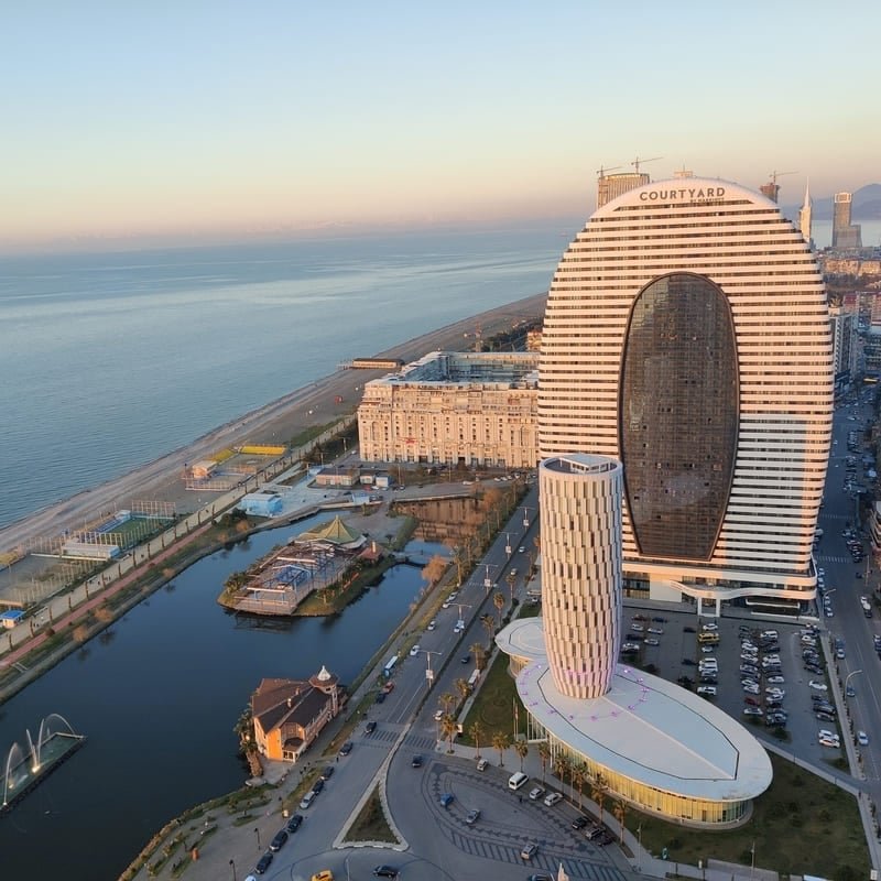 Modern Development Zone In Batumi, Georgia, A City On The Black Sea Coast