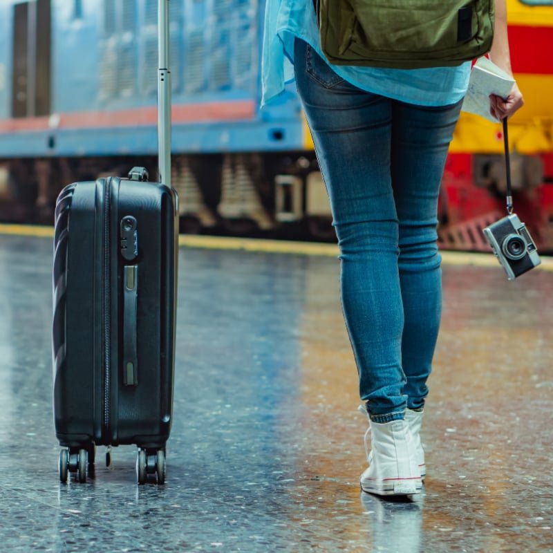 Traveler at Train Station