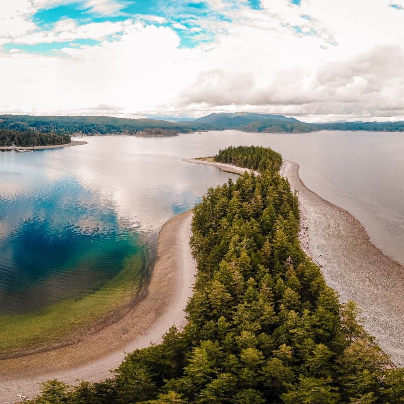 Rebecca Spit Marine Provincial Park at Quadra Island British Colombia Canada