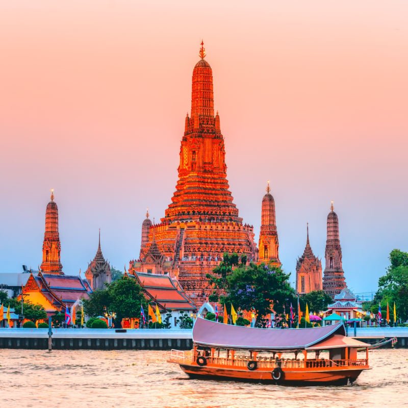 Wat Arun, The Temple of Dawn, Bangkok, Thailandia.