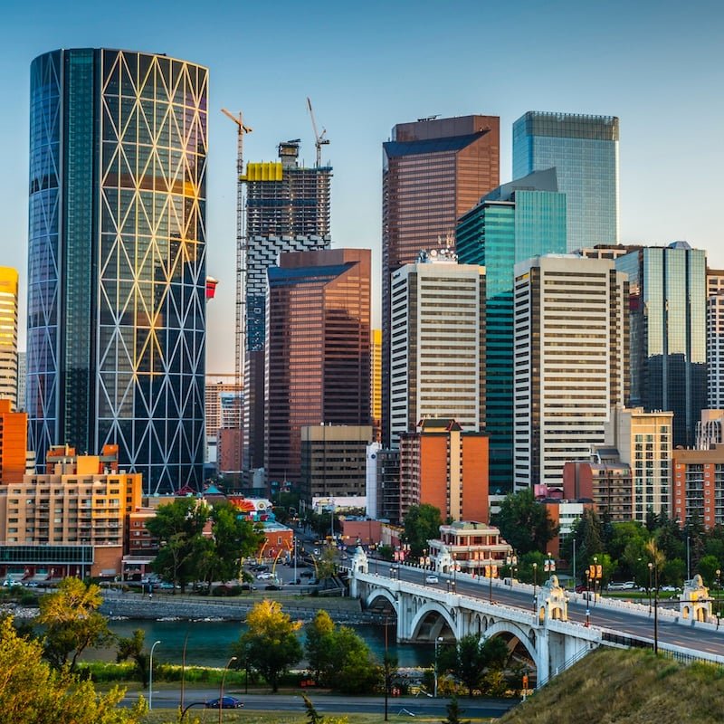 Calgary skyline Canada. 