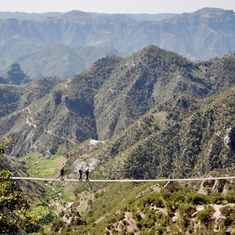 hikers in Barrancas del Cobre