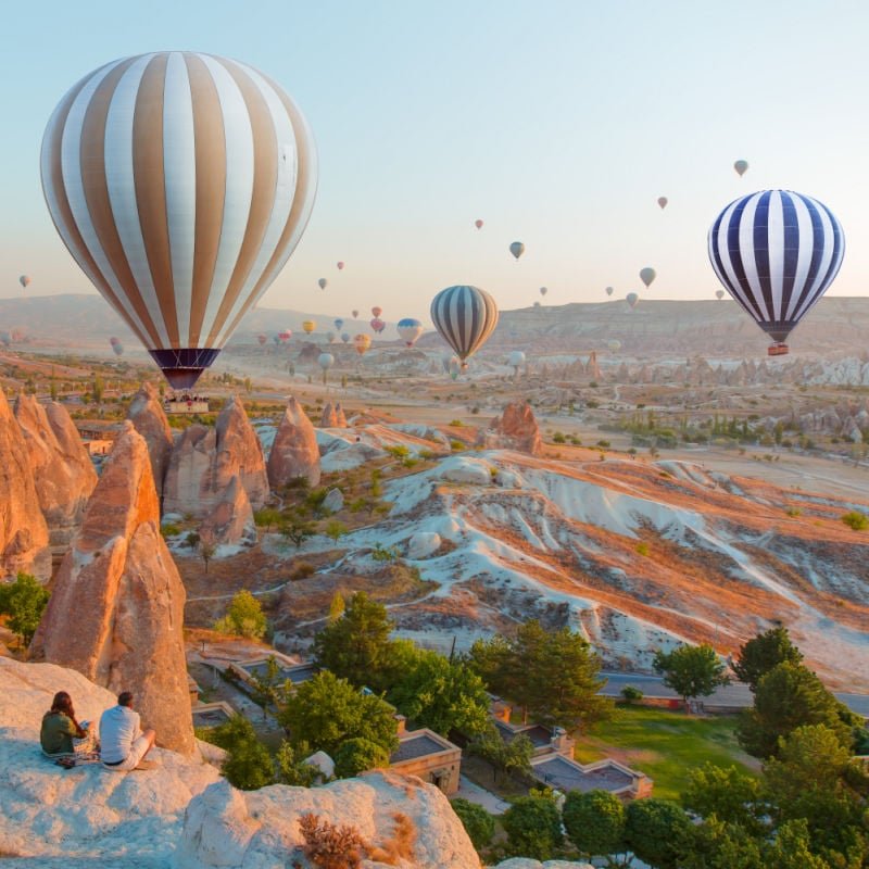 Hot air balloons in Cappadocia Turkey