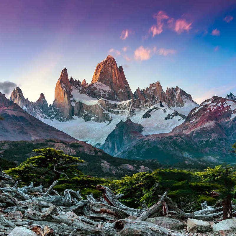 Fitz Roy Mountain Near El Chalten In Chile, Latin America