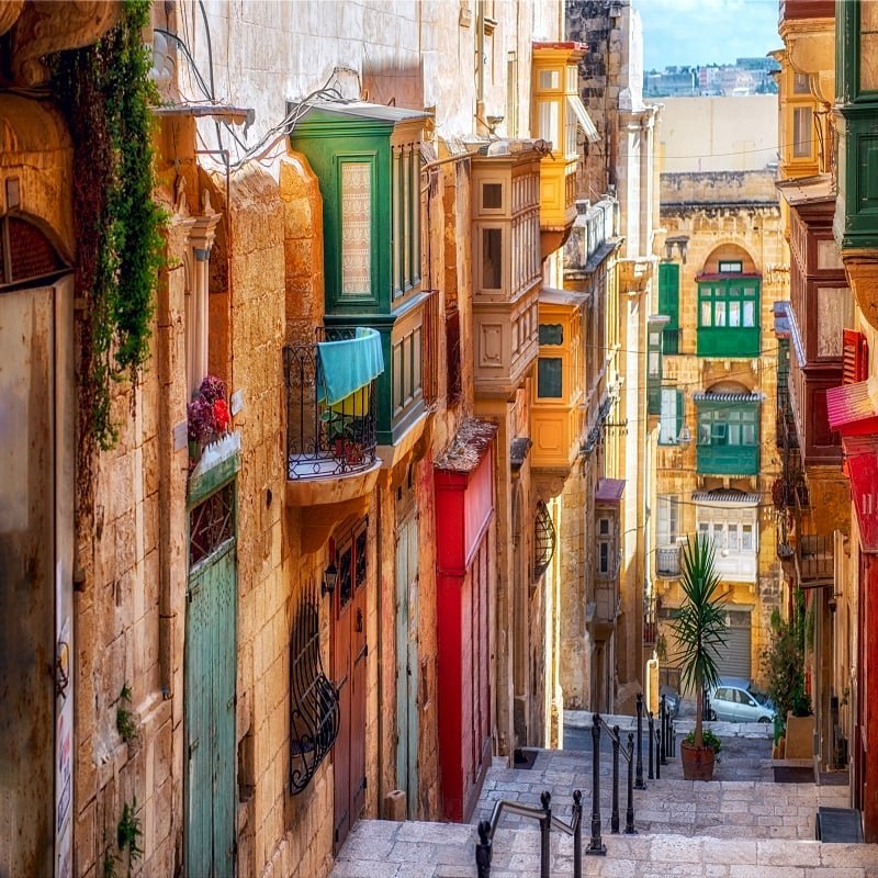 Street of Valletta town