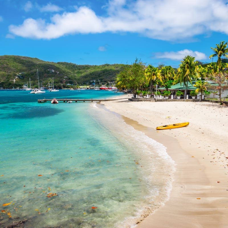 beautiful beach in saint vincent