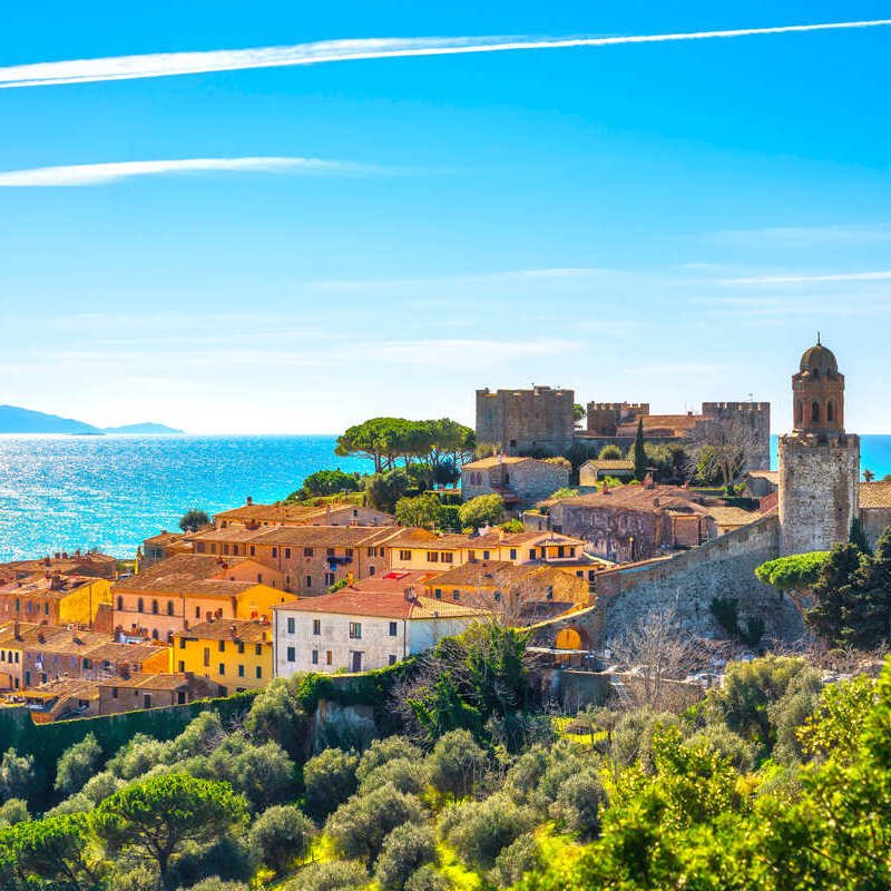 Castiglione della Pescaia In The Tuscan Coastline, Tuscany, Italy, Southern Europe