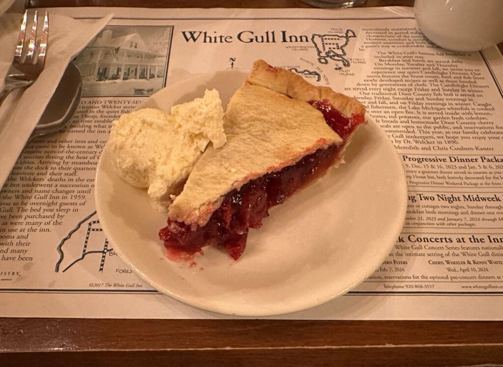 Cherry Pie at White Gull Inn