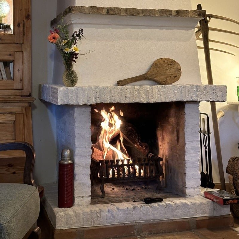 Fireplace In The Almoada, A Boutique Hotel In The Algarve, Southern Portugal, Southern Europe