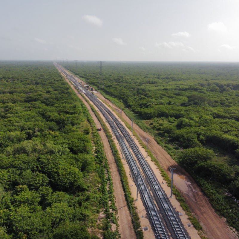 Maya Train Tracks In Mexico, Latin America