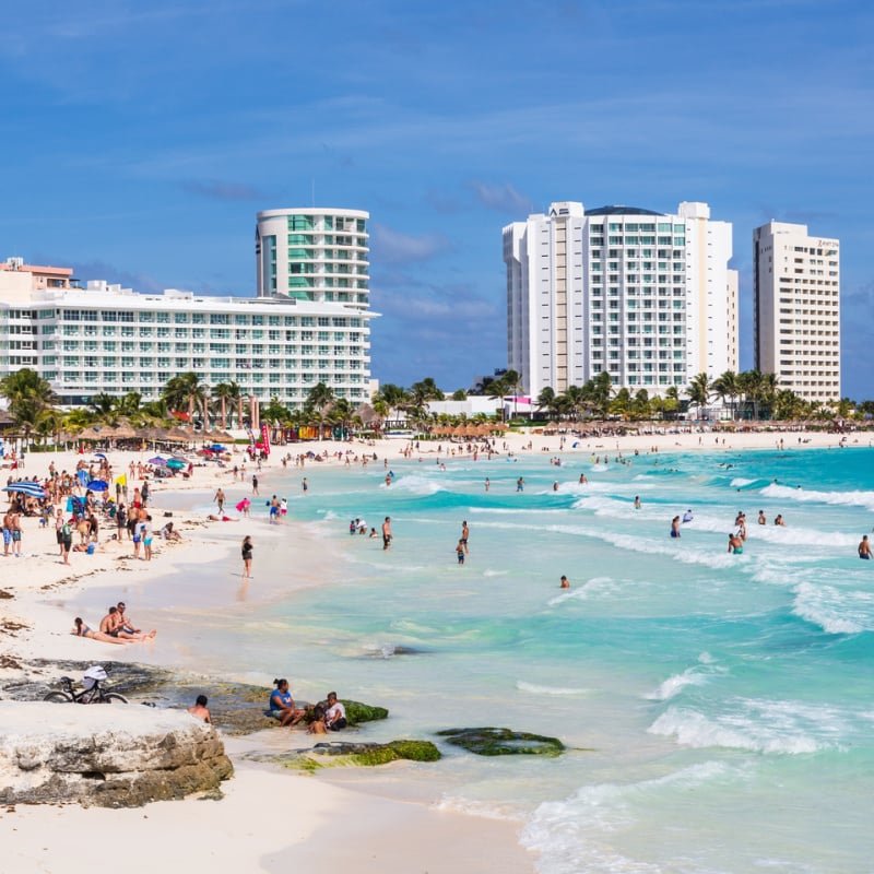 Beach Resorts In Cancun, Mexican Caribbean, Mexico